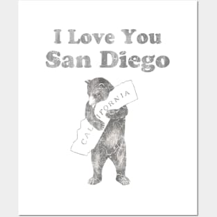 I Love You San Diego California Posters and Art